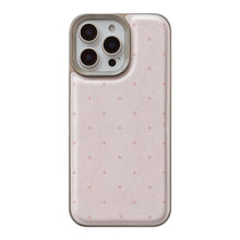 Load image into Gallery viewer, Korean simple polka dot Apple 16 mobile phone case 17promax leather 15 for iPhone13 personality 14 couples