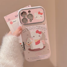 Load image into Gallery viewer, Cortical Trojan cat applies to Apple 15promax mobile phone case iphone16 soft cute cartoon 17 lanyard 14 soft