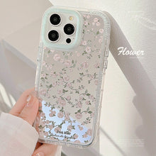 Load image into Gallery viewer, Mint ins pink rose mirror for 17 Apple 16 mobile phone case iPhone14ProMax Korean 12/11