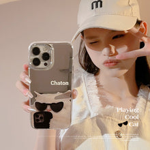 Load image into Gallery viewer, Sunglasses cool cat iPhone17 is suitable for 16promax Apple mobile phone case 11 niche funny 12 mirror 15 generation