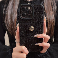 Load image into Gallery viewer, Woolen camellia Apple 16 mobile phone case 17promax autumn and winter 15 is suitable for iPhone13 Xiaoxiangfeng 11 generation