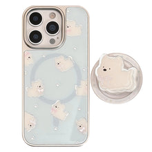 Load image into Gallery viewer, Gilt apple 16 pro mobile phone case max west highland magnetic suction bracket iphone17 electroplated silver 14 suitable for Huawei