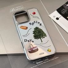 Load image into Gallery viewer, Spring picnic is suitable for Apple 15promax mobile phone case iphone16 mirror 17 electroplating hard 14 Korean Huawei