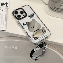 Load image into Gallery viewer, Sweet Cool Puppy Mirror Suitable for 16ProMax Apple 15 Mobile Phone Case iPhone17 Cartoon 12 Generation 11 Hand Rope