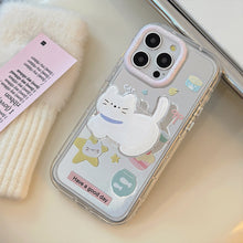 Load image into Gallery viewer, Foodie cat holder for 16ProMax Apple 15 mobile phone case iPhone17 hand strap 12 cute 11 mirror