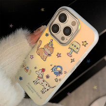 Load image into Gallery viewer, Gilt cute cute pet suitable for iphone17 mobile phone case 16 laser 15Promax generation 14 cartoon 11 electroplating