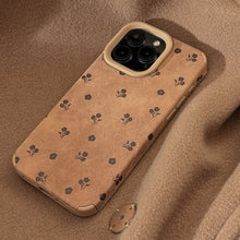 Load image into Gallery viewer, ins suede French small floral application iphone16 iPhone case 17pro max simple 14 retro 13