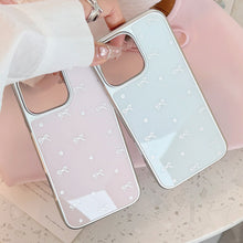 Load image into Gallery viewer, Gilt applicable to Apple 16Pro Max mobile phone case iphone17 electroplated bow 14 small fresh Huawei P70