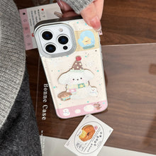 Load image into Gallery viewer, ins sweet girl puppy apple 16 mobile phone case 17pro max cortical three-dimensional application iPhone15 anti-drop 14 hard