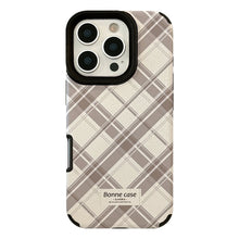 Load image into Gallery viewer, Korean ins leather pattern rhombus for iphone16 apple 17pro max mobile phone case british style 14 advanced 13