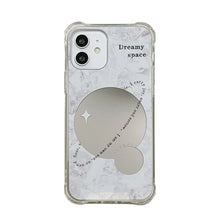 Load image into Gallery viewer, Planet mirror is suitable for iphone16 iPhone case 17Promax silicone 11 anti-drop makeup 15 women's 14