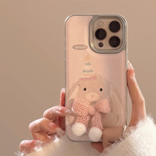 Load image into Gallery viewer, Fun plush animal Apple 16 mobile phone case 17promax cortex three-dimensional 15 suitable for iPhone13 hair generation