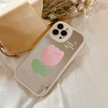 Load image into Gallery viewer, Flower mirror iphone15promax iPhone case 16 soft case XR makeup mirror 11 suitable for 8p hair 14