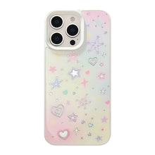 Load image into Gallery viewer, Gilt star iPhone17 mobile phone case Apple 15 small fresh 11 suitable for 16pro max sweet 14 glass