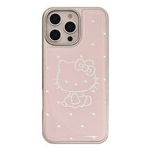 Load image into Gallery viewer, Gilt Epoxy iphone16 Sweetheart Cat Suitable for 17 Apple 15promax Mobile Phone Case 13 Electroplating 14 Huawei