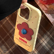 Load image into Gallery viewer, Red flower apple 16 mobile phone case iphone17promax for 12 leather pattern three-dimensional 14 retro 13 anti-drop