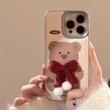 Load image into Gallery viewer, Fun plush animal Apple 16 mobile phone case 17promax cortex three-dimensional 15 suitable for iPhone13 hair generation