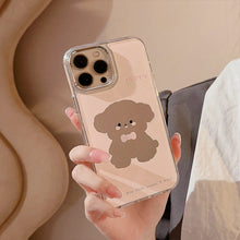 Load image into Gallery viewer, Cute cute pet dog iphone16 is suitable for 17promax Apple mobile phone case 15 electroplated mirror surface 11 generation 12