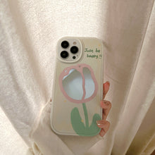 Load image into Gallery viewer, Creative mirror flower 15pro max apple 12 mobile phone case iphone16 makeup 14pro set 8p suitable for 11