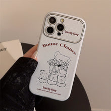Load image into Gallery viewer, Korean wind ins cortical bear is suitable for iphone14 apple 16 mobile phone case 15pro max super cute 17 fresh 12
