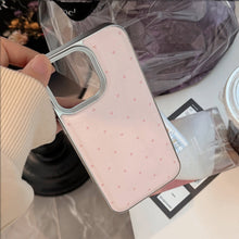 Load image into Gallery viewer, Korean simple polka dot Apple 16 mobile phone case 17promax leather 15 for iPhone13 personality 14 couples