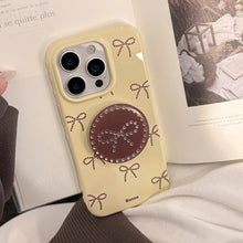 Load image into Gallery viewer, Gilt polka dot bow holder Apple 17 mobile phone case iphone16promax is suitable for 14 personalities 16 all-inclusive.