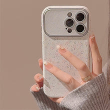 Load image into Gallery viewer, Sweet small floral application Apple 16 mobile phone case 15promax silver 17 leather iphone14 small fresh 12