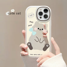 Load image into Gallery viewer, ins cartoon cat suitable for iphone16 mobile phone case 11 apple 15pro max makeup mirror Xs protective case 14