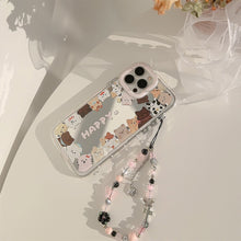 Load image into Gallery viewer, Mirror ins cute cat suitable for 16Pro Max Apple 15 mobile phone case iPhone17 Korean 12 lanyard 11