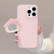 Load image into Gallery viewer, ins wind pink cabin mirror bracket for iphone15pro max apple 16 mobile phone case 13 niche 17