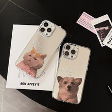 Load image into Gallery viewer, Niche cute mask cat and dog 16 for iPhone17promax Apple 11 couple 15 mirror phone case 12