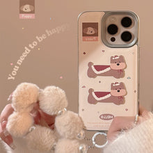 Load image into Gallery viewer, Cortical three-dimensional cartoon puppy Apple 16 mobile phone case 17promax New Year's 15 for iPhone13 lanyard 11
