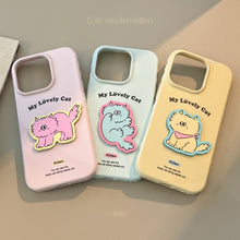 Load image into Gallery viewer, Fun color cat iphone16 mobile phone case apple 15promax for 17 anti-drop 14 three-dimensional 13 creative