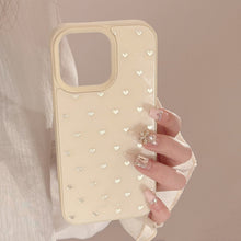 Load image into Gallery viewer, Gilt ins small love apple 16 mobile phone case for iPhone16pro max niche 15 glass 13 hard 12