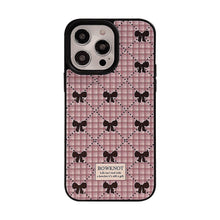 Load image into Gallery viewer, Korean bow plaid phone case 16 Apple 17promax sweet 11 for iPhone15 leather 13 winter