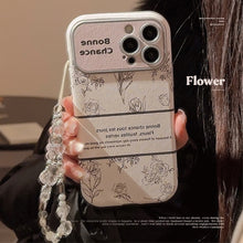 Load image into Gallery viewer, Rose flower for iphone16 apple 15 mobile phone case 13promax leather 17 temperament 12 crystal lanyard