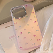 Load image into Gallery viewer, Gilt sweet bow for iphone17Promax mobile phone case 15 laser 13 anti-drop 14 Korean 11 hard