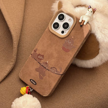 Load image into Gallery viewer, ins three-dimensional cat is suitable for iphone16 iPhone case 17pro max Apple 15 hairball rope 13 suede.