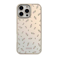 Load image into Gallery viewer, ins pink flower applies to 16 apple 15pro max mobile phone case iphone17 mirror 13 electroplating 15 gentle