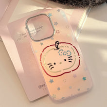 Load image into Gallery viewer, Gilt color stars for iphone15 mobile phone case 17Promax laser red apple 13 personality 14 cartoon 16