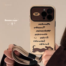 Load image into Gallery viewer, ins wind dachshund suitable for iphone14 apple 15 mobile phone case 16pro max cortex 17 trendy cool personality 13