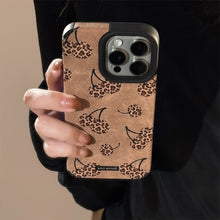 Load image into Gallery viewer, Sweet and cool leopard print cherry for iphone16 apple 17 mobile phone case 15promax suede 14 plush rope 13