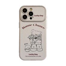 Load image into Gallery viewer, Korean wind ins cortical bear is suitable for iphone14 apple 16 mobile phone case 15pro max super cute 17 fresh 12