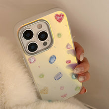 Load image into Gallery viewer, Gilt colored gemstones for iphone17Promax mobile phone case 16 electroplating 15 anti-drop hard 13 laser advanced