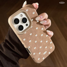 Load image into Gallery viewer, Gilt suitable for iphone17 Apple 16promax mobile phone case 15 autumn and winter brown fluff 14 suede 13 anti-drop