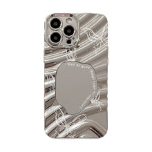 Load image into Gallery viewer, Butterfly mirror iPhone17 iPhone case electroplated silver 14promax premium sense 15 for 16 waves 11