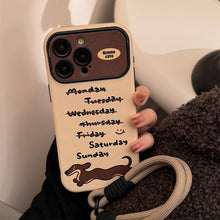 Load image into Gallery viewer, ins wind dachshund suitable for iphone14 apple 15 mobile phone case 16pro max cortex 17 trendy cool personality 13