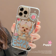 Load image into Gallery viewer, Dopamine puppy 17promax iPhone case for iphone16 cute 13 makeup mirror 15 sticker diamond