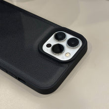 Load image into Gallery viewer, Simple black lychee pattern is suitable for Apple 16 mobile phone case iPhone17promax personality 11 leather pattern 13 advanced