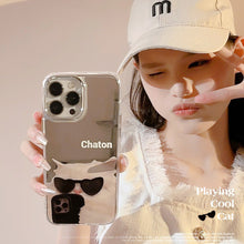 Load image into Gallery viewer, Sunglasses cool cat iPhone17 is suitable for 16promax Apple mobile phone case 11 niche funny 12 mirror 15 generation